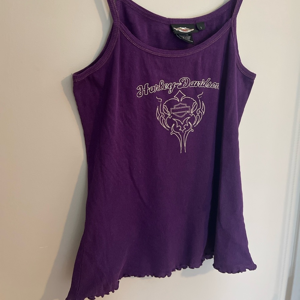 Harley-Davidson purple tank top L - Picture 6 of 8